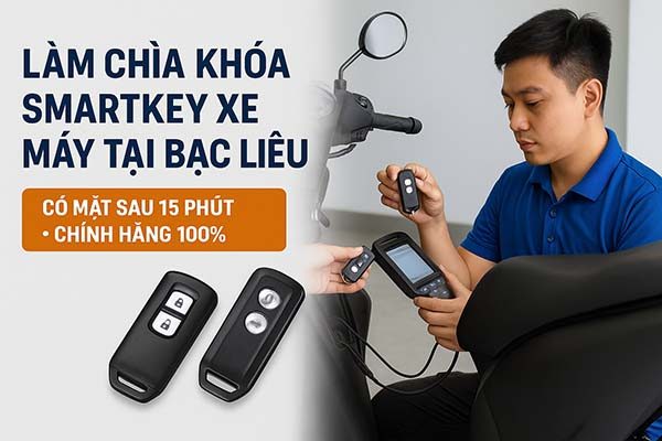 Làm Chìa Khóa Smartkey Xe Máy Tại Bạc Liêu