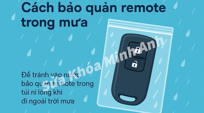 Bảo quản remote smartkey khi trời mưa tại Bến Tre